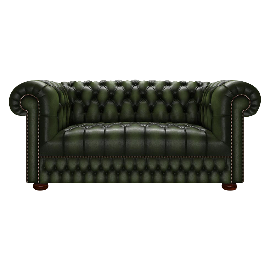 Cromwell 2 Sits Chesterfield Soffa Antique Green