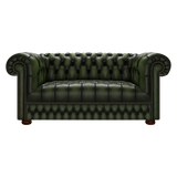 Cromwell 2 Sits Chesterfield Soffa Antique Green