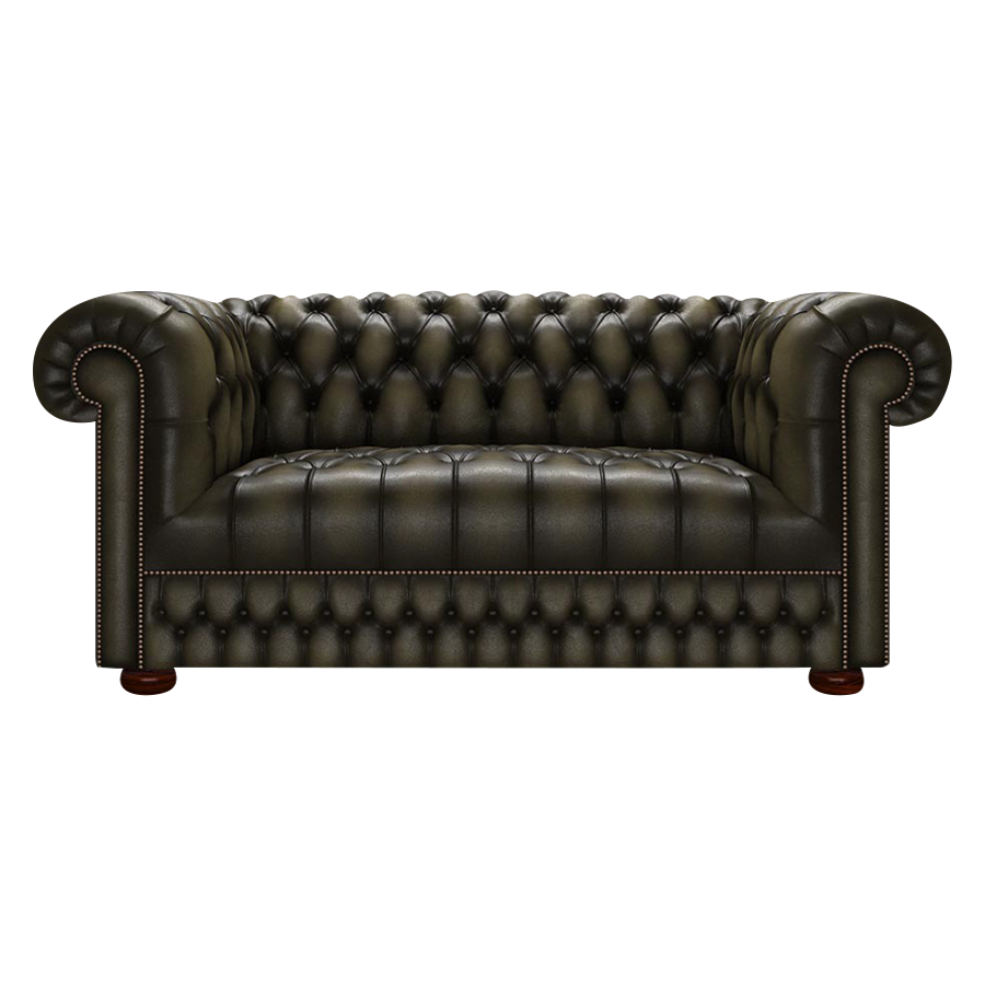 Cromwell 2 Sits Chesterfield Soffa Antique Olive