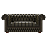 Cromwell 2 Sits Chesterfield Soffa Antique Olive