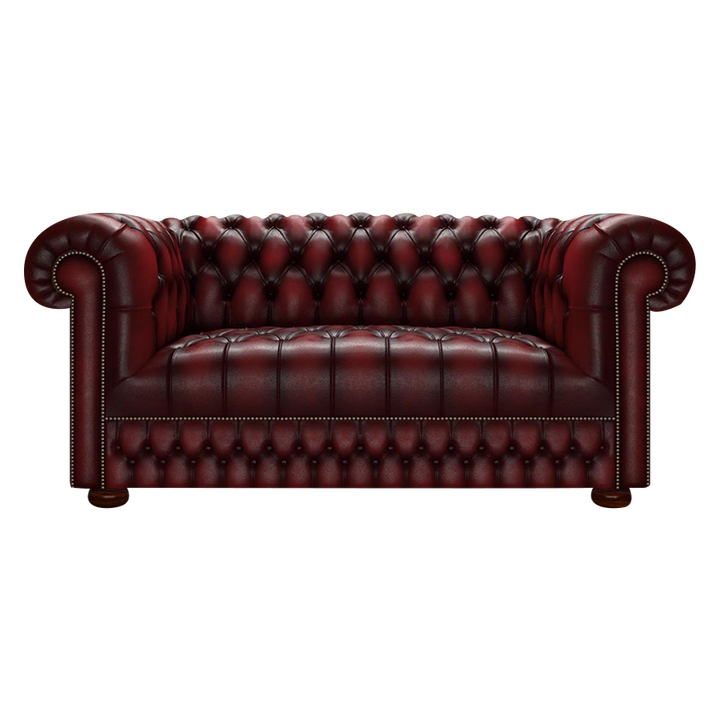 Cromwell 2 Sits Chesterfield Soffa Antique Red