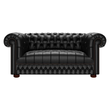 Cromwell 2 Sits Chesterfield Soffa Birch Black