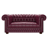 Cromwell 2 Sits Chesterfield Soffa Old English Burgundy