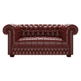 Cromwell 2 Sits Chesterfield Soffa Old English Chestnut
