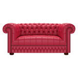 Cromwell 2 Sits Chesterfield Soffa Shelly Flame Red