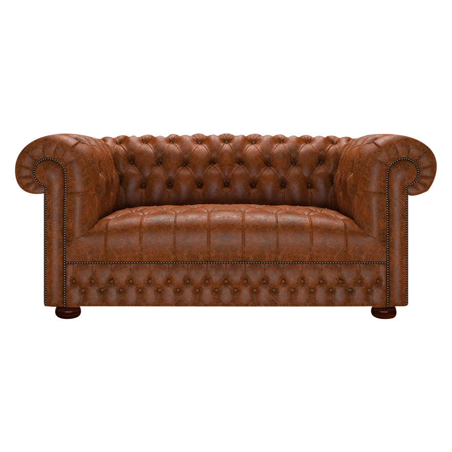 Cromwell 2 Sits Chesterfield Soffa Tudor Chestnut