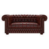 Cromwell 2 Sits Chesterfield Soffa Tudor Oxblood