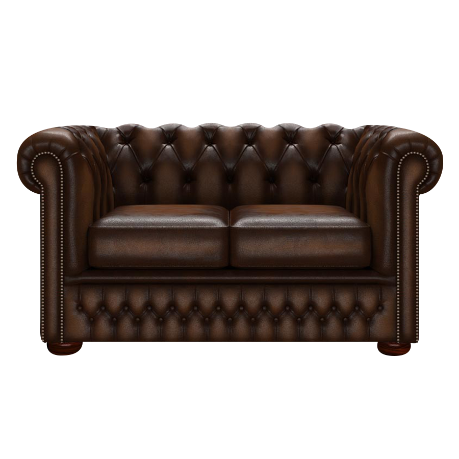 Fleming 2 Sits Chesterfield Soffa Antique Autumn Tan