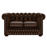 Fleming 2 Sits Chesterfield Soffa Antique Autumn Tan