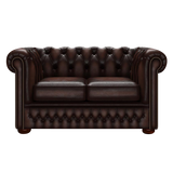 Fleming 2 Sits Chesterfield Soffa Antique Brown