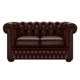 Fleming 2 Sits Chesterfield Soffa Antique Chestnut