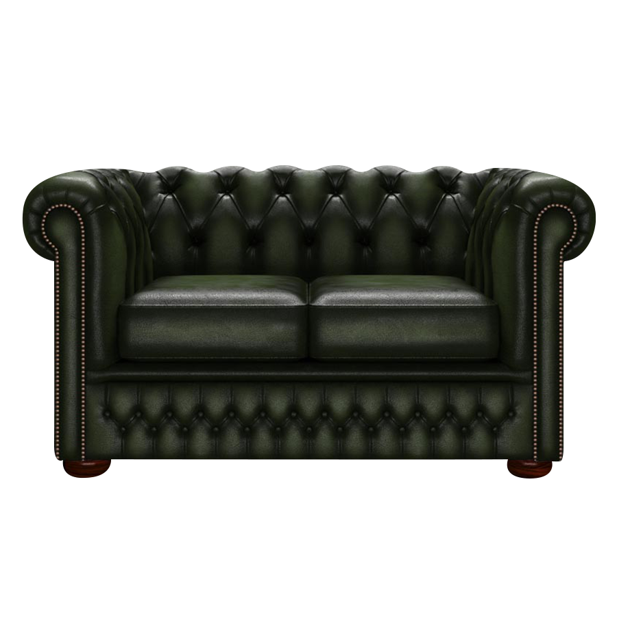 Fleming 2 Sits Chesterfield Soffa Antique Green