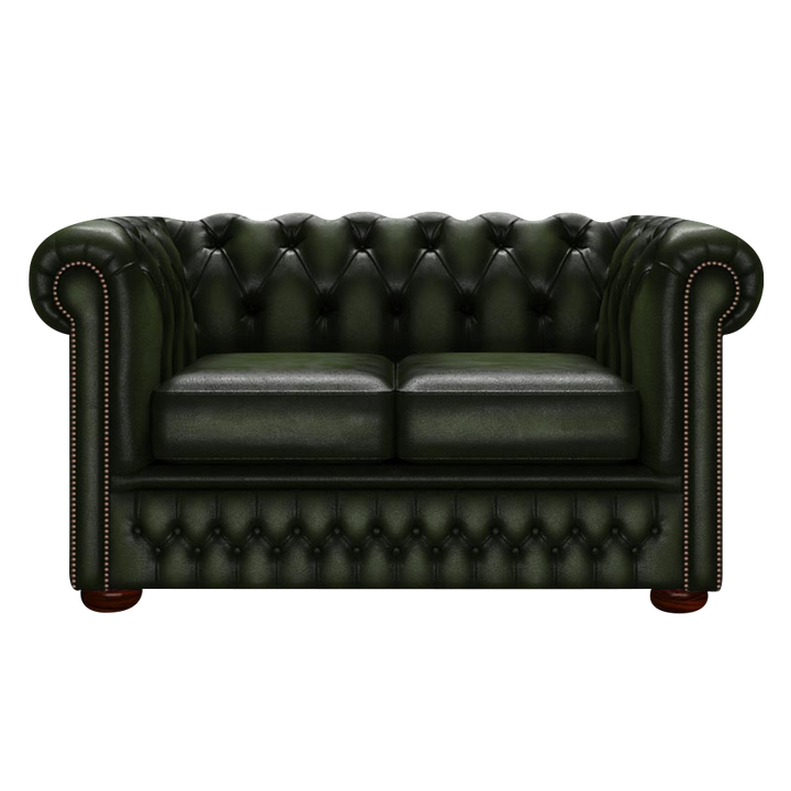 Fleming 2 Sits Chesterfield Soffa Antique Green