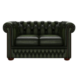 Fleming 2 Sits Chesterfield Soffa Antique Green
