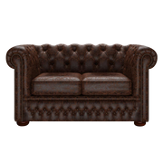 Fleming 2 Sits Chesterfield Soffa Tudor Mahogany