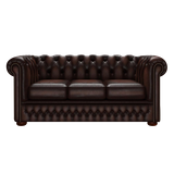 Fleming 3 Sits Chesterfield Soffa Antique Brown