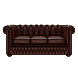 Fleming 3 Sits Chesterfield Soffa Antique Chestnut
