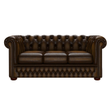 Fleming 3 Sits Chesterfield Soffa Antique Gold