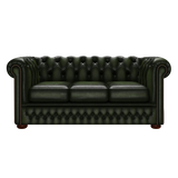 Fleming 3 Sits Chesterfield Soffa Antique Green