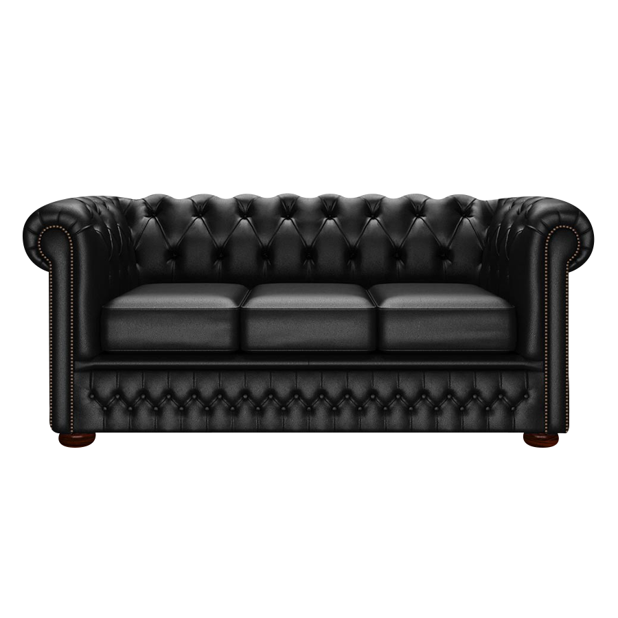 Fleming 3 Sits Chesterfield Soffa Birch Black