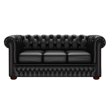 Fleming 3 Sits Chesterfield Soffa Birch Black