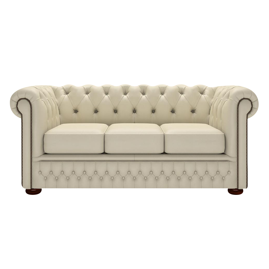 Fleming 3 Sits Chesterfield Soffa Birch Ivory