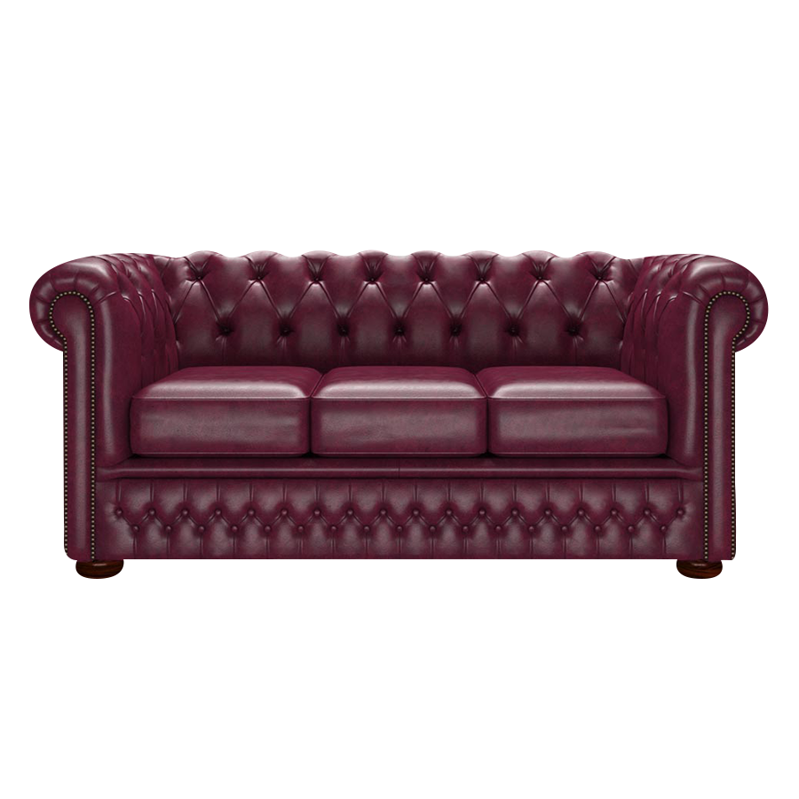 Fleming 3 Sits Chesterfield Soffa Old English Burgundy