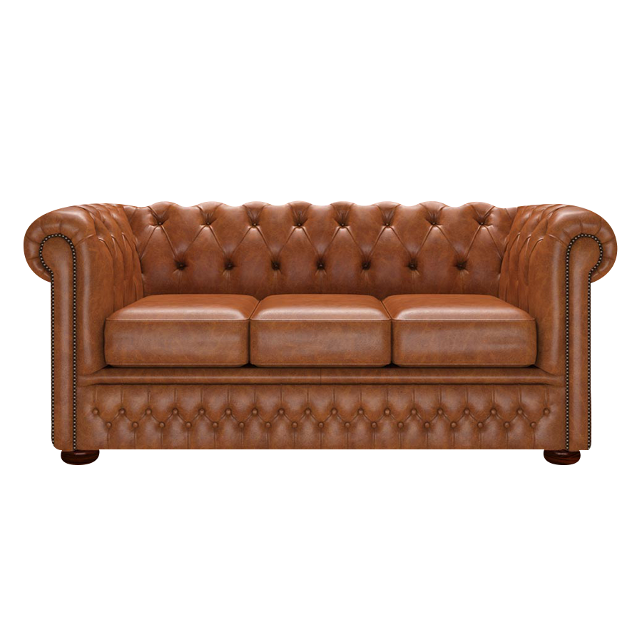 Fleming 3 Sits Chesterfield Soffa Old English Saddle