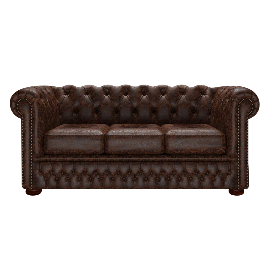 Fleming 3 Sits Chesterfield Soffa Tudor Mahogany