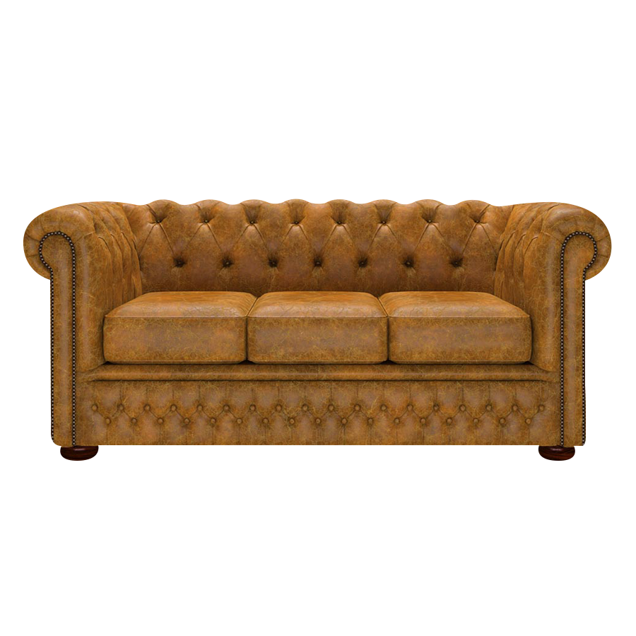 Fleming 3 Sits Chesterfield Soffa Tudor Mustard