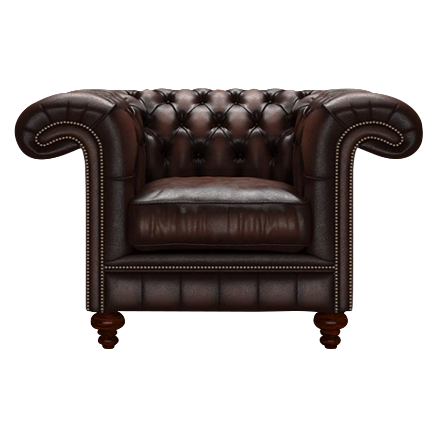 Allingham Chesterfield Fåtölj Antique Brown