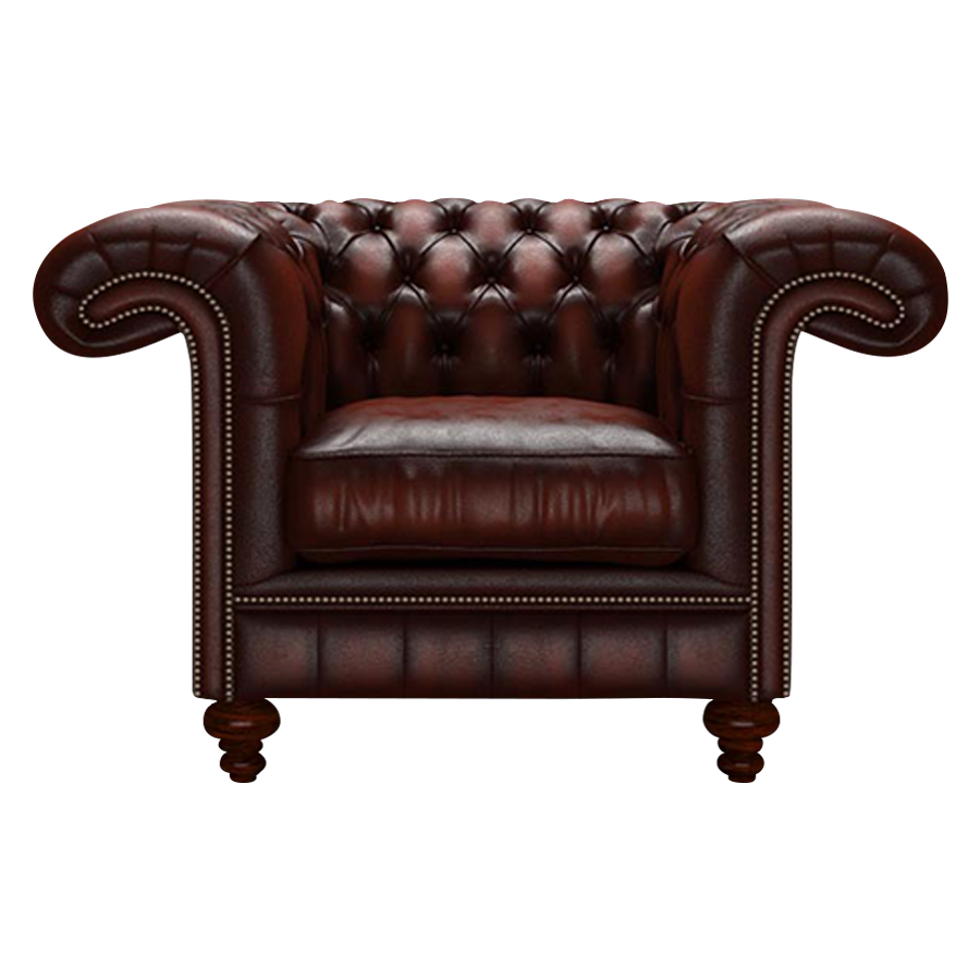 Allingham Chesterfield Fåtölj Antique Chestnut