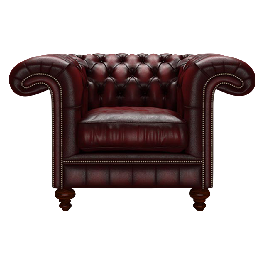 Allingham Chesterfield Fåtölj Antique Red