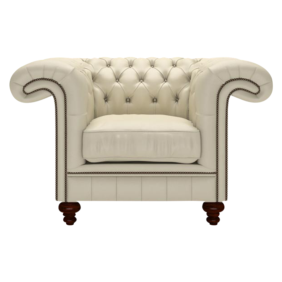 Allingham Chesterfield Fåtölj Birch Ivory