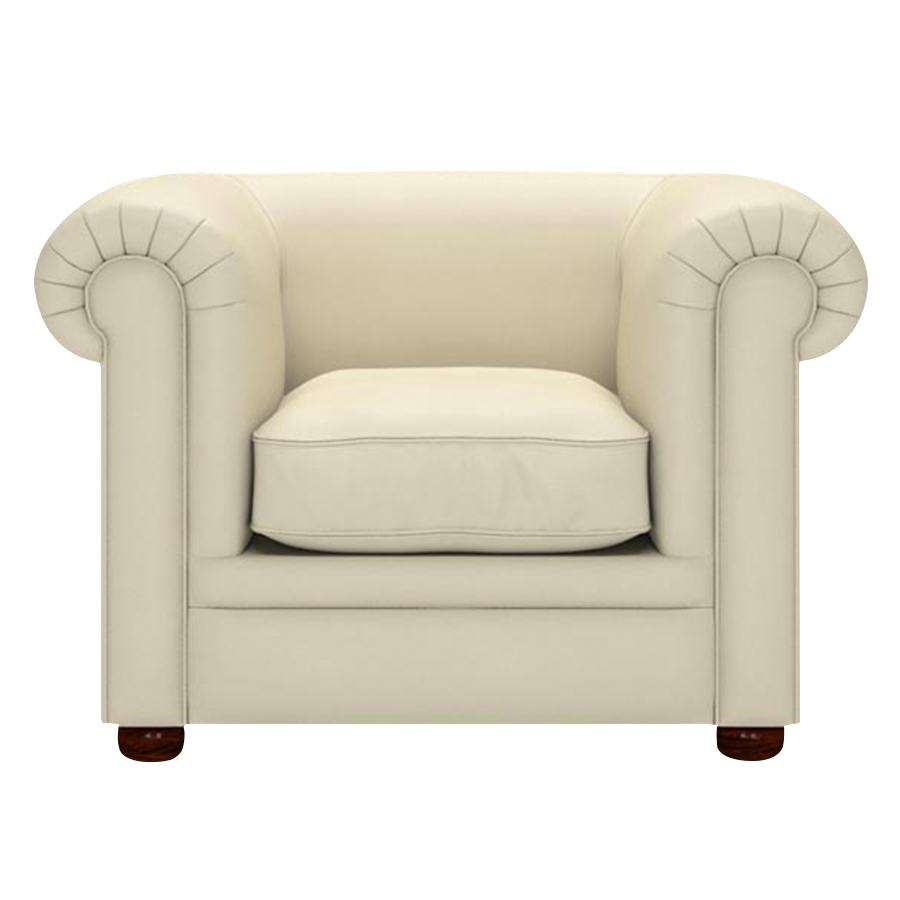 Austen Chesterfield Fåtölj Birch Ivory