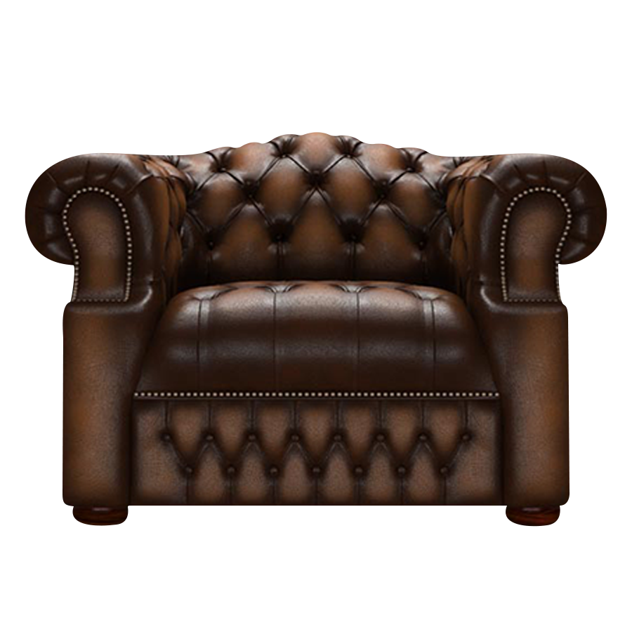 Blanchard Chesterfield Fåtölj Antique Autumn Tan