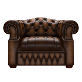 Blanchard Chesterfield Fåtölj Antique Autumn Tan