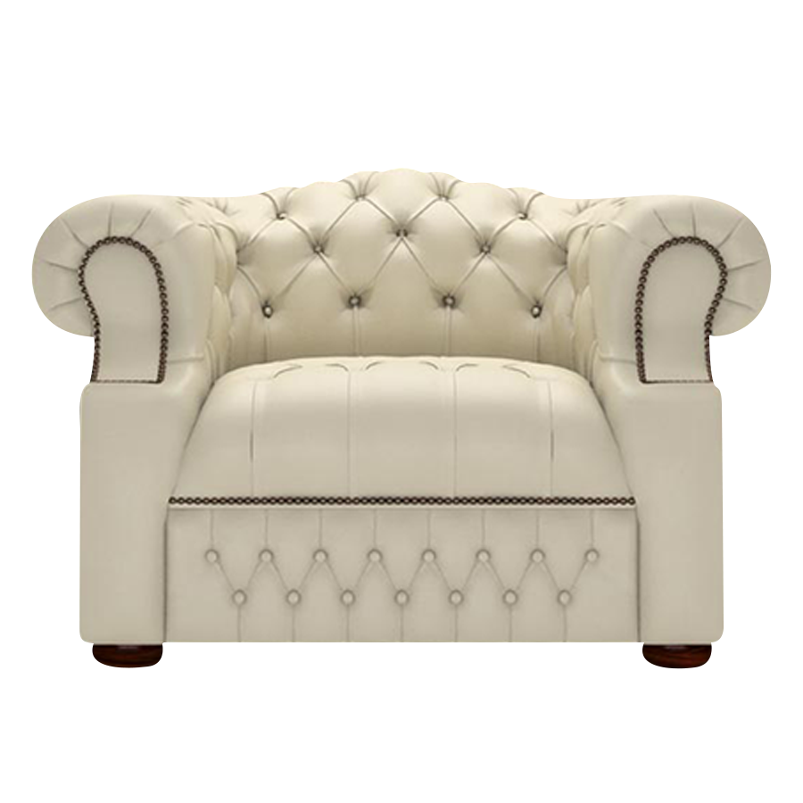 Blanchard Chesterfield Fåtölj Birch Ivory