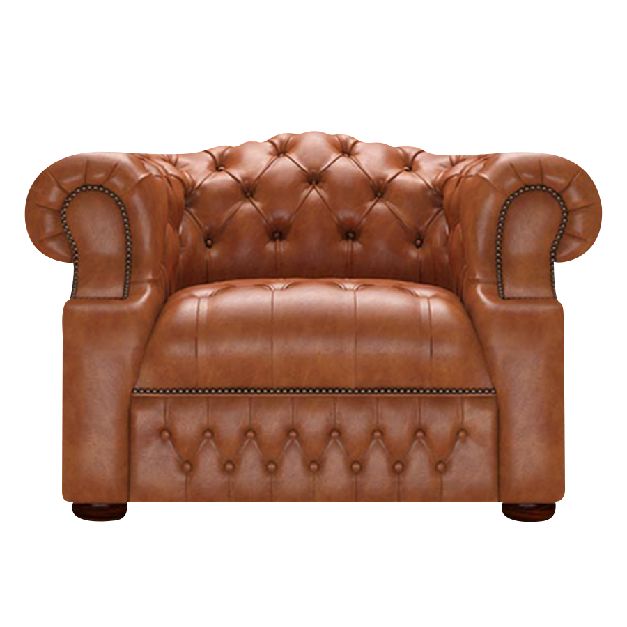 Blanchard Chesterfield Fåtölj Old English Bruciato