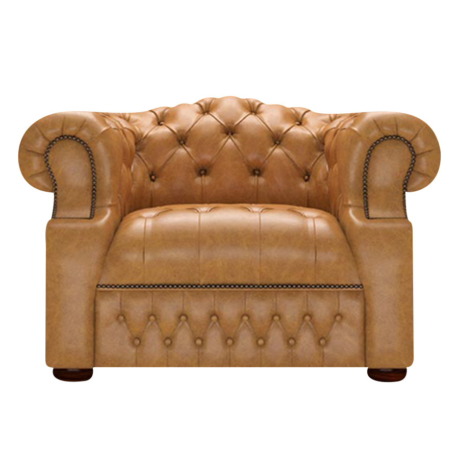 Blanchard Chesterfield Fåtölj Old English Buckskin
