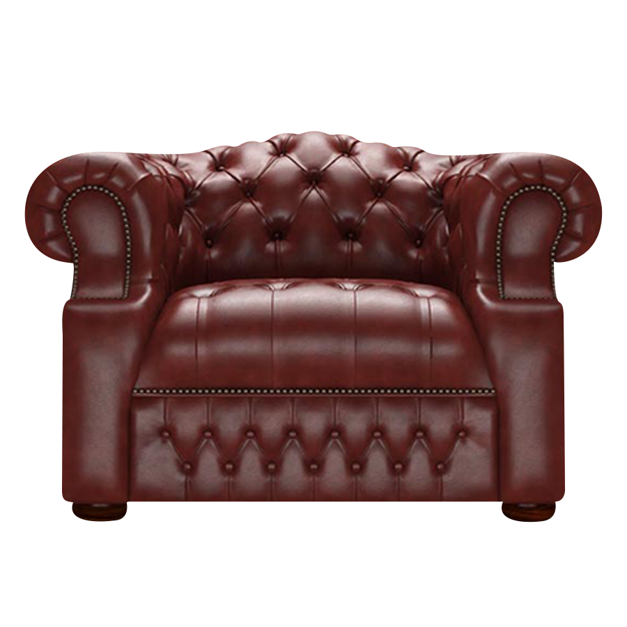 Ladda upp bild till gallerivisning, Blanchard Chesterfield Fåtölj Old English Chestnut
