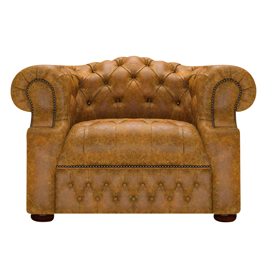 Blanchard Chesterfield Fåtölj Tudor Mustard
