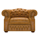 Blanchard Chesterfield Fåtölj Tudor Mustard