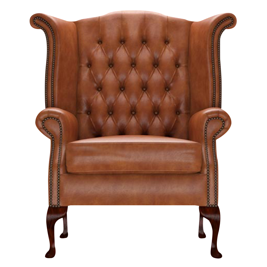Byron Chesterfield Fåtölj Old English Bruciato