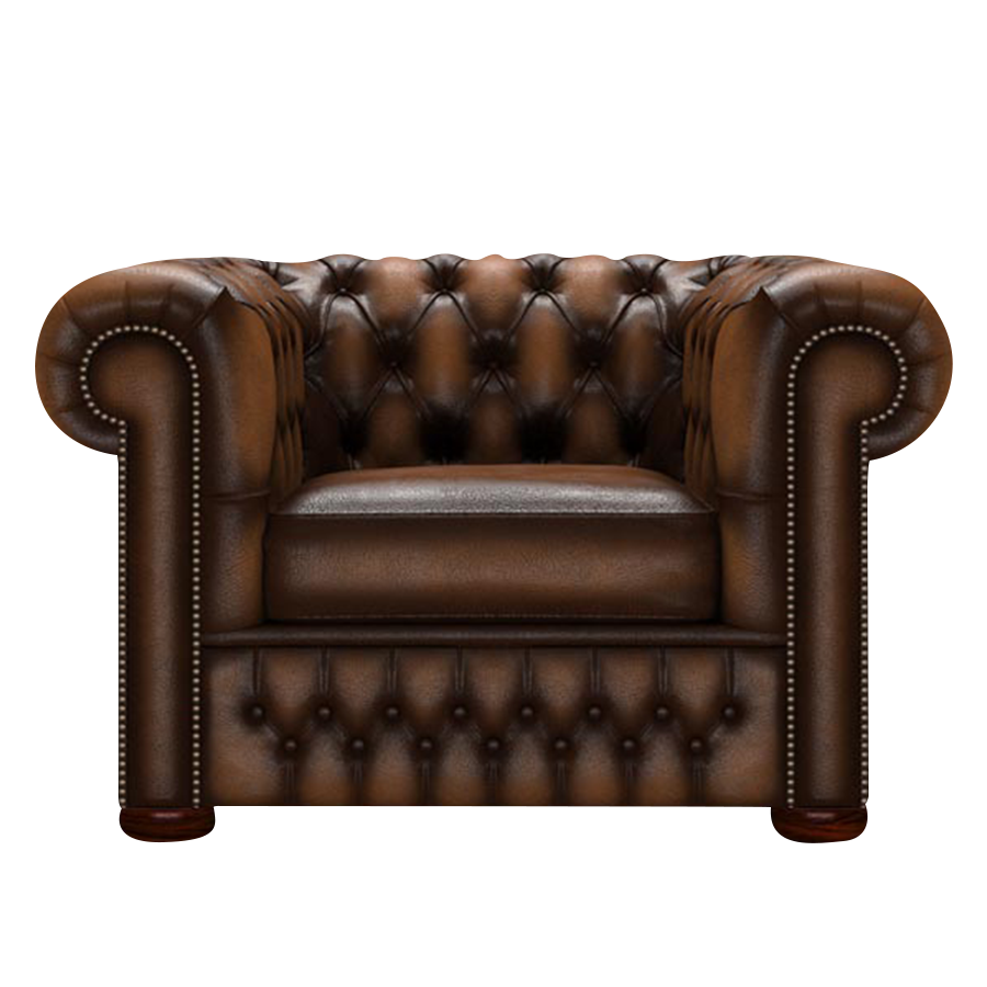 Classic Chesterfield Fåtölj Antique Autumn Tan
