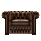 Classic Chesterfield Fåtölj Antique Autumn Tan