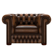 Classic Chesterfield Fåtölj Antique Autumn Tan