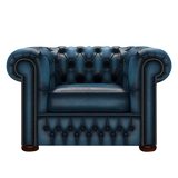 Classic Chesterfield Fåtölj Antique Blue