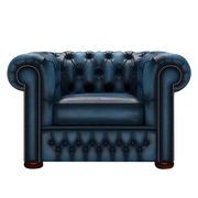 Classic Chesterfield Fåtölj Antique Blue
