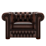 Classic Chesterfield Fåtölj Antique Brown